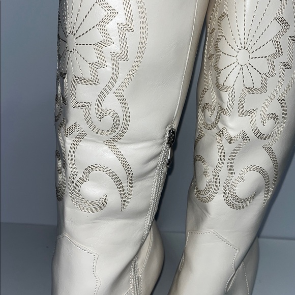 Knee High Cowboy Boots Womens size 10 Western Boots Wide Calf Cowgirl Boots - Picture 13 of 16